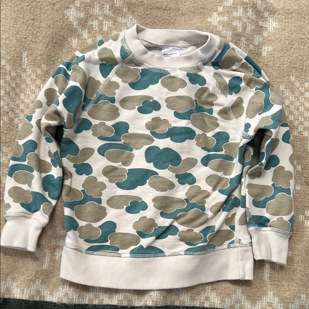 Hanna Andersson Green and Tan Artistic Sweatshirt